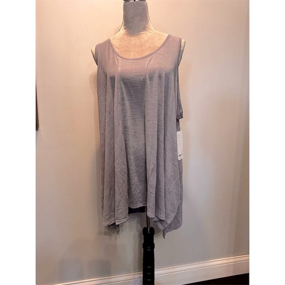 Athleta Tops - Athleta Women's 2XL Gray Sleeveless Tunic Tank Top Casual Relaxed Fit NWT